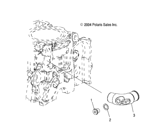 Схема узла Coolant Elbow (W045304Ca/Ia/Cb/Ib/Cc/Ic) Для Polaris Msx 110