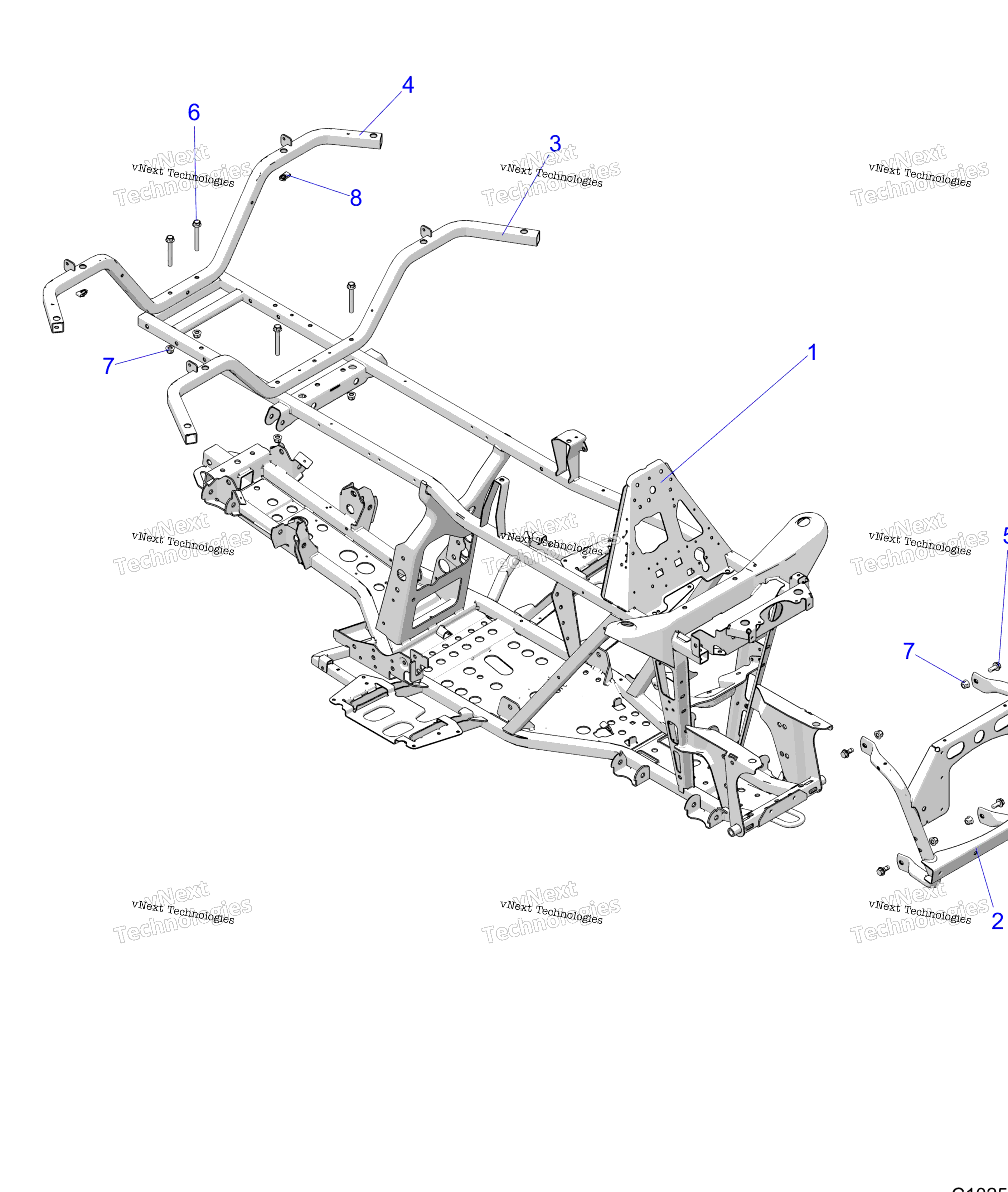 Схема узла Шасси, Рама A24See57A1/A3/A6/A9/B1/B3/B6/B9