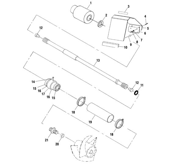 Схема узла Drive System (W005098D) Для Polaris Genesis Ffi