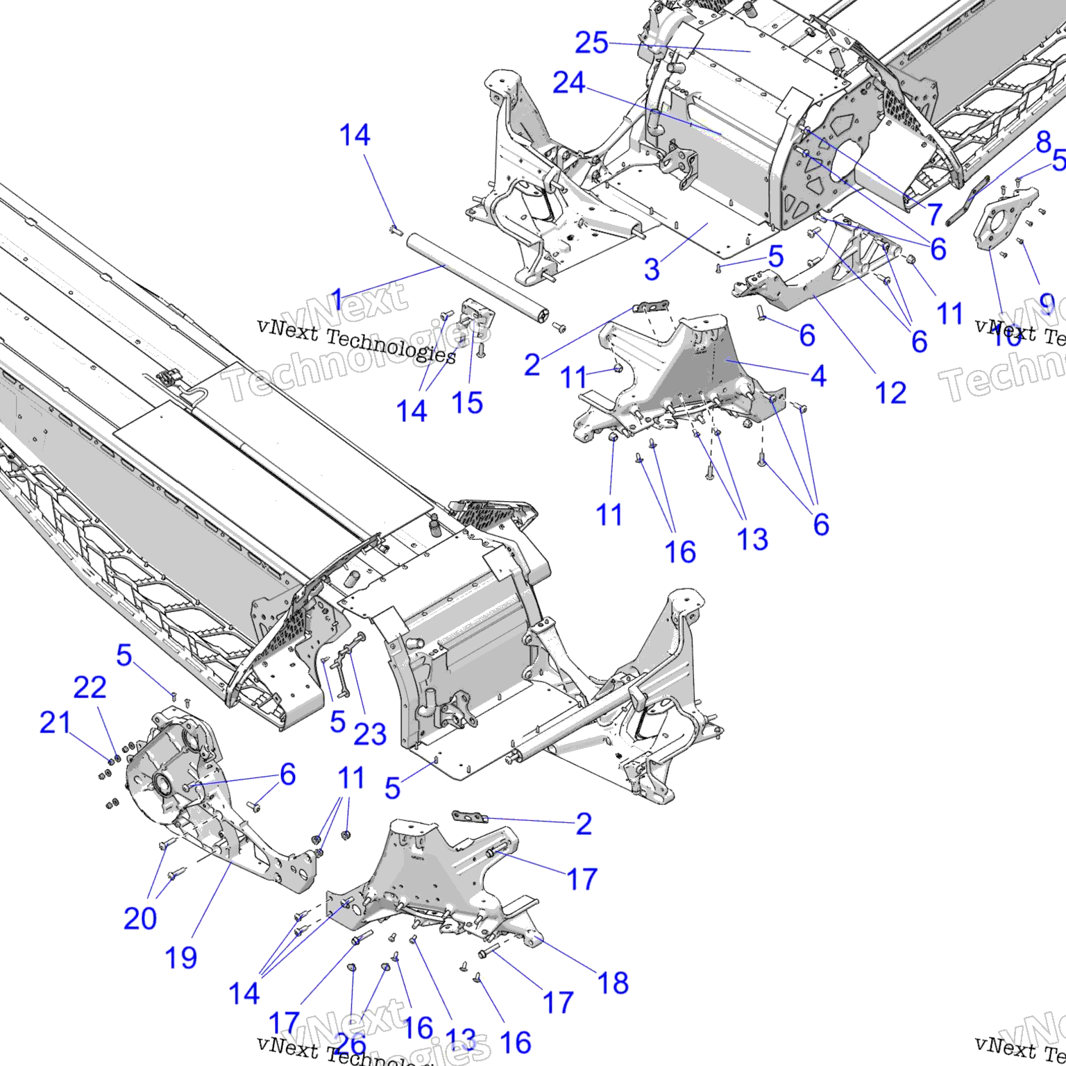 Схема узла Chassis, Bulkhead Asm. All Options