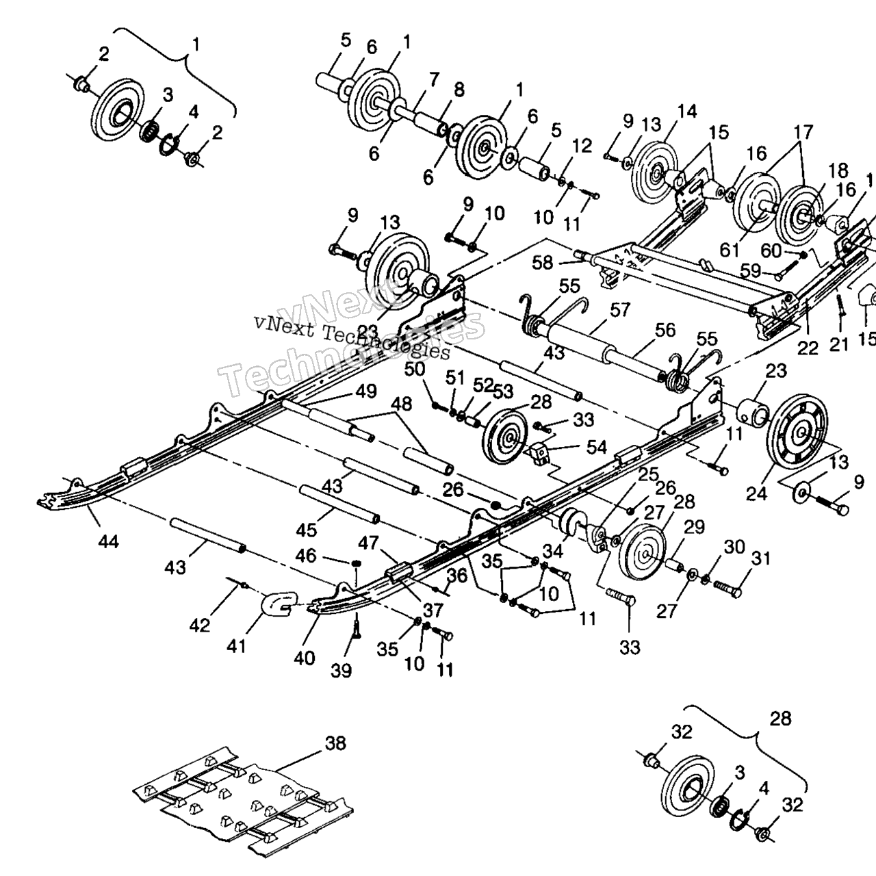 Схема узла Подвеска Widetrak Lx И European Widetrak Lx E982065