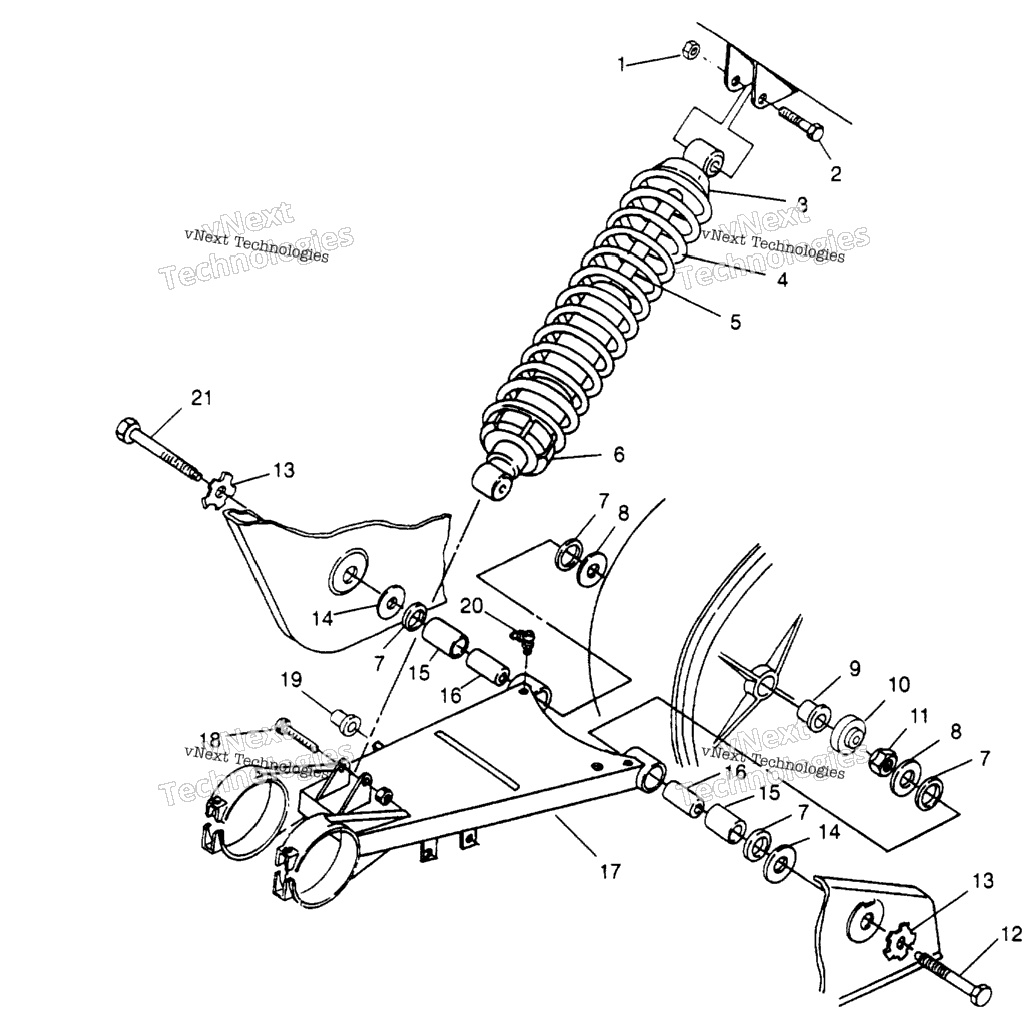 Схема узла Маятник/Крепление Амортизатора 6X6 400L