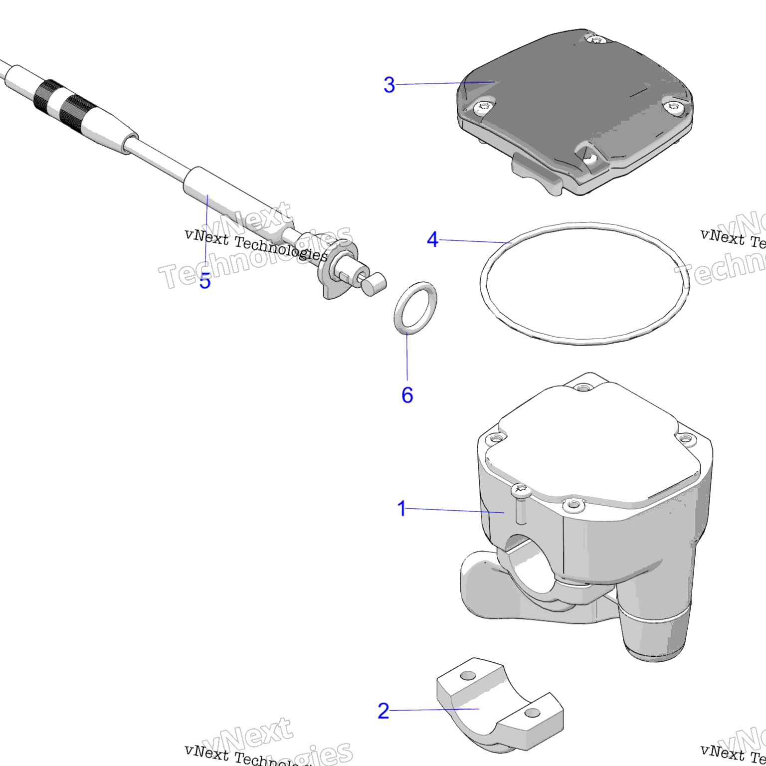 Схема узла Steering, Controls, Throttle Asm. & Cable