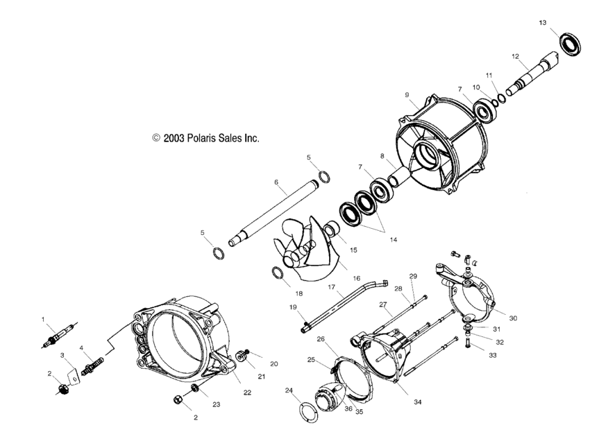 Схема узла Propulsion (W045098Ca/Ia) Для Polaris Genesis I