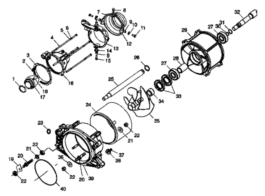 Схема узла Propulsion (B984690) Для Polaris Intl Sltx