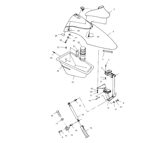Схема узла Front Storage Compartment (I994690) Для Polaris Intl Slx