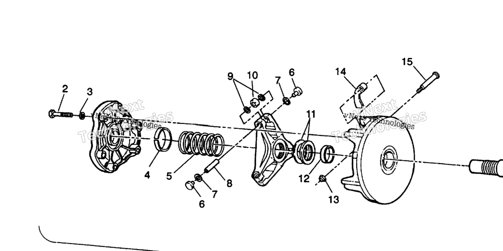 Схема узла Сборка Сцепления Привода 2X4 350L