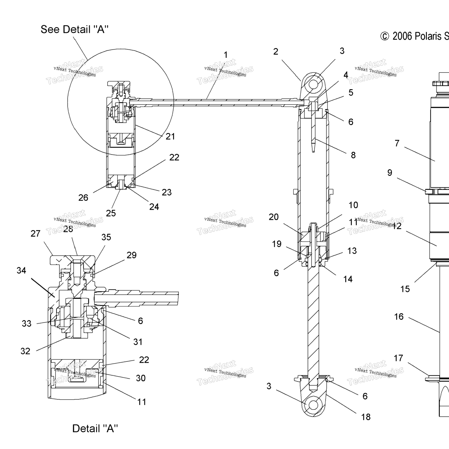 Схема узла Suspension, Shock Asm. Ifs, Internal Components (49Snowshockifs)