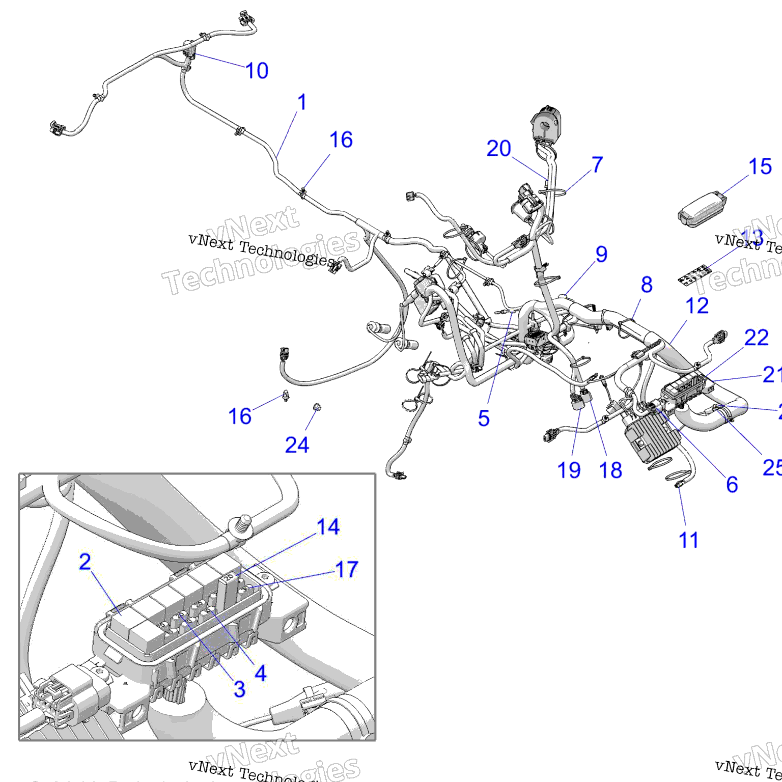 Схема узла Электрика, Жгут A20Sxa85A1/A7/Ca1/Ca7/E85A9/Af/Ap/Ca9/Caf/Cap/V85Ap/Cap