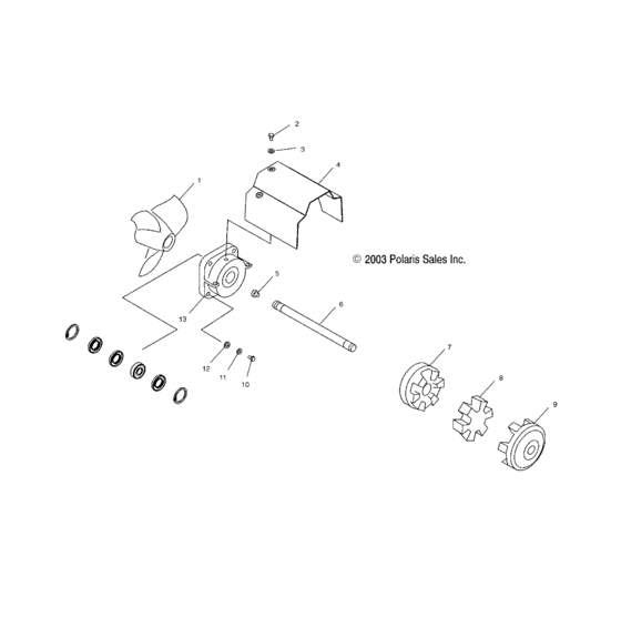 Схема узла Drive System (W045402Da) Для Polaris Octane