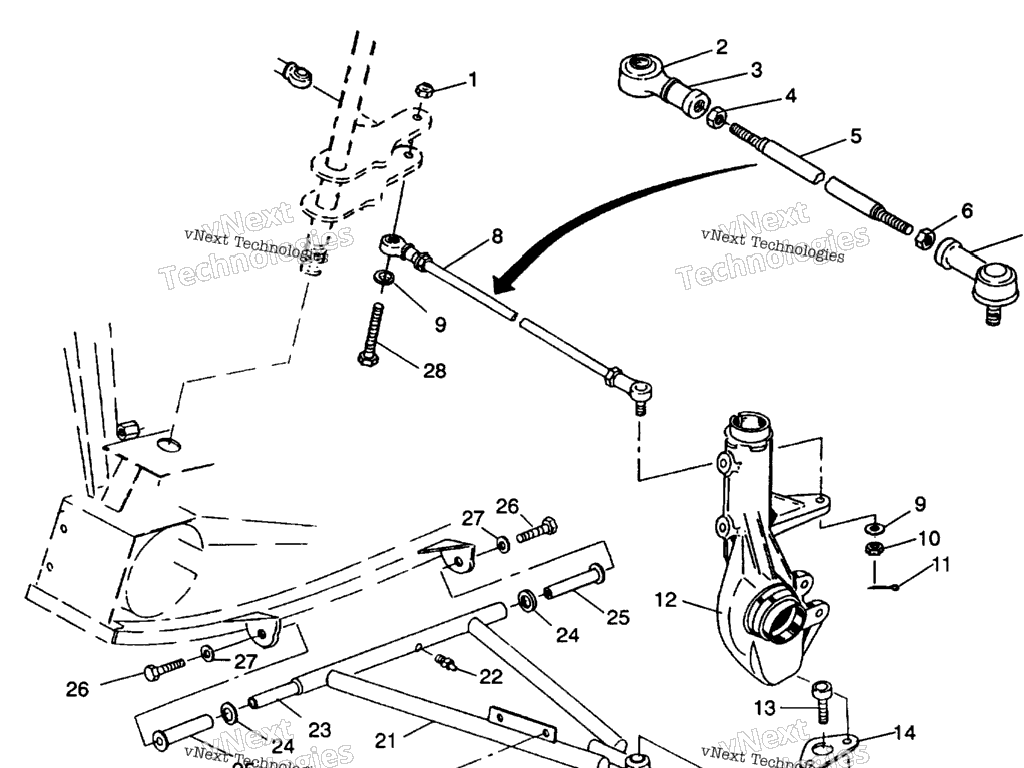 Схема узла Крепление Амортизатора 4X4 250