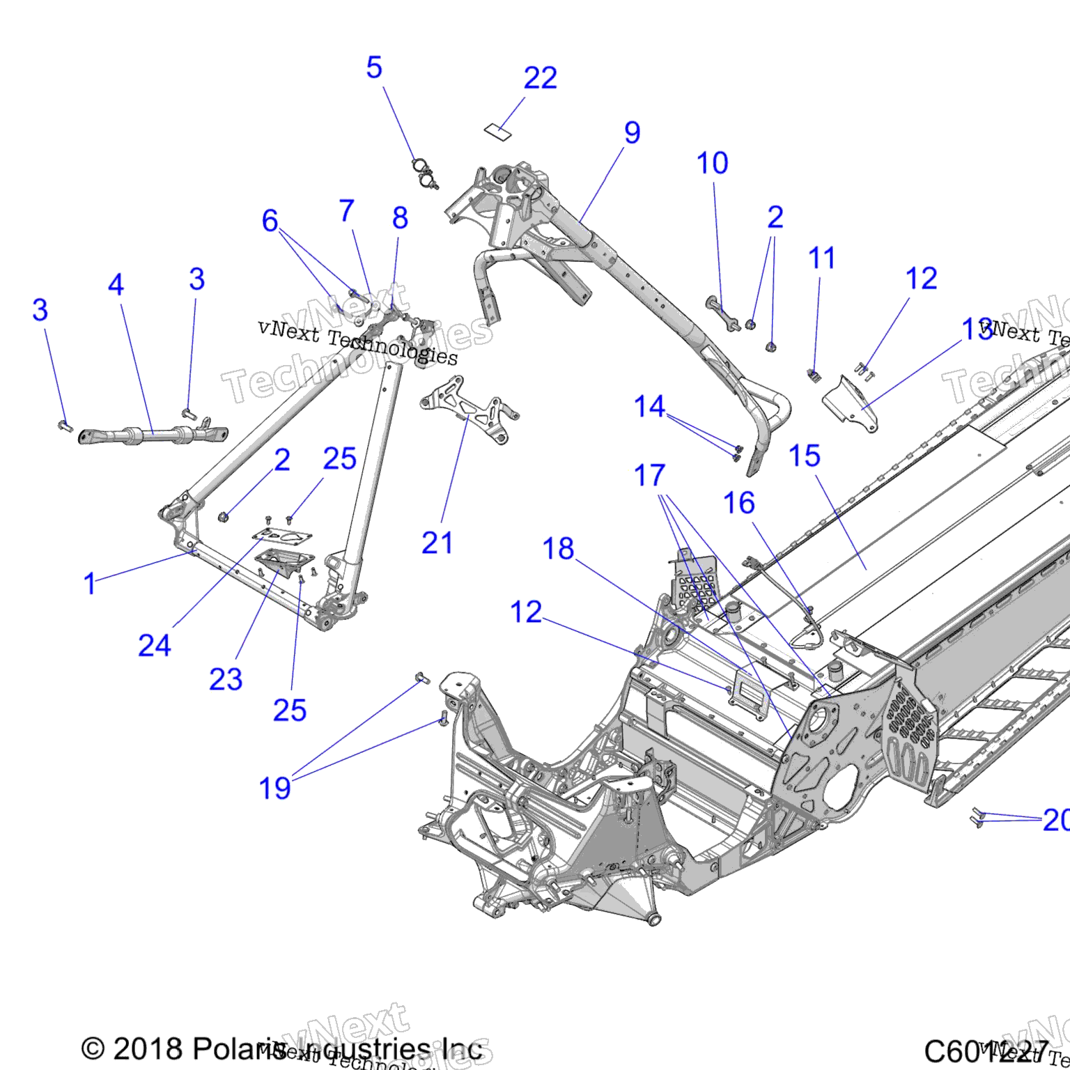 Схема узла Chassis, Chassis Asm. & Over Structure All Options