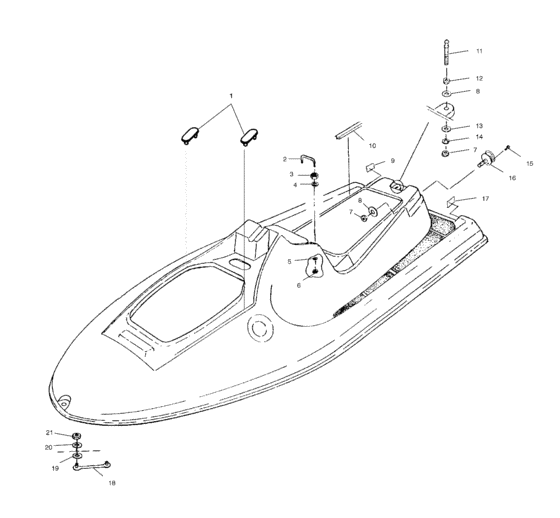 Схема узла Hull And Body (I994590) Для Polaris Intl Sltx