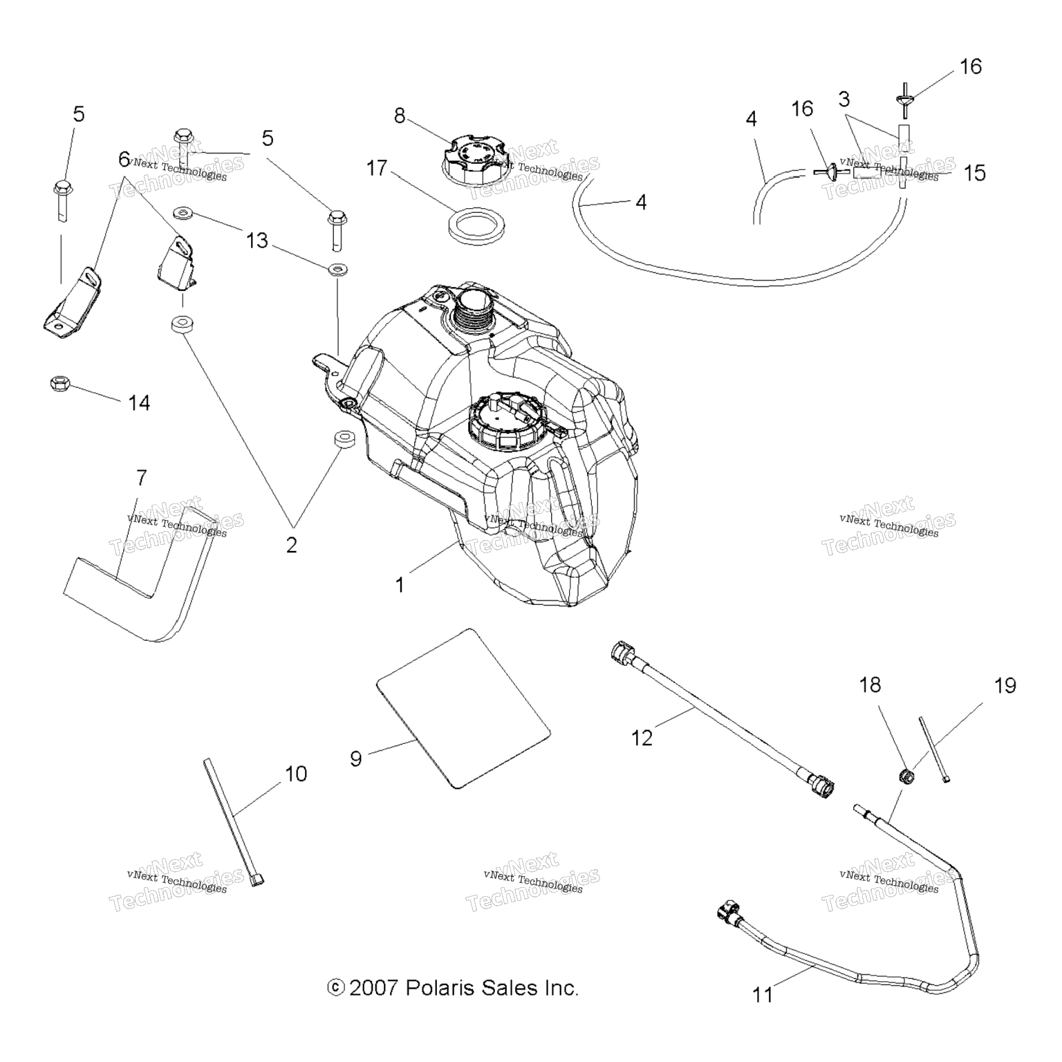 Схема узла Body, Fuel Tank Asm. A08Dn76Ag/Ah/Aj