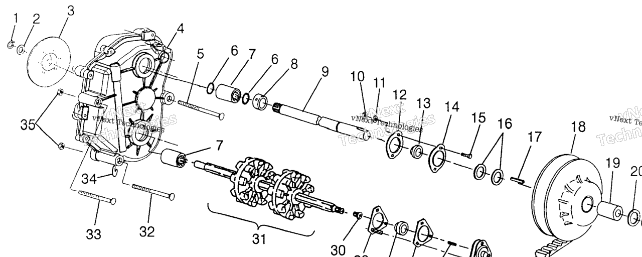Схема узла Вал Привода Widetrak Gt 0972061 & European Widetrak Gt