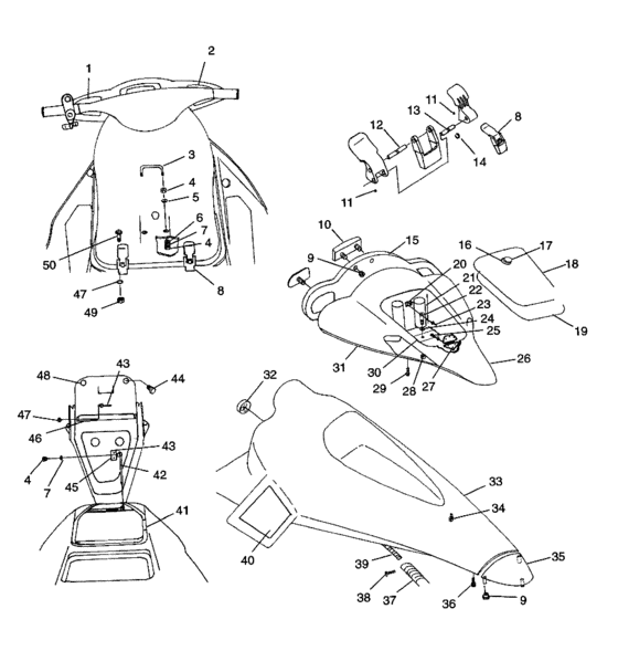 Схема узла Front Storage Compartment (Hurricane B964466 And Intl. Hurricane I964466) Для Polaris Intl Hurricane
