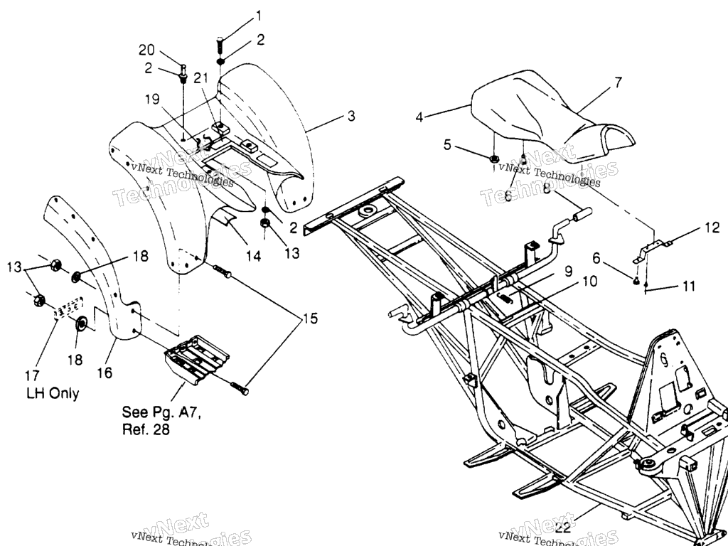 Схема узла Rear Cab Assembly 6X6 400L U.s. , Swedish S958740 & Norwegian