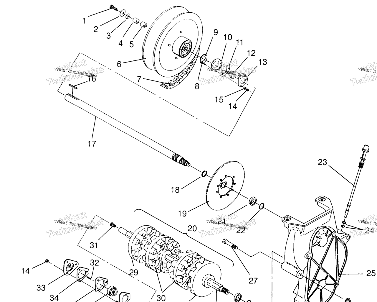 Схема узла Трансмиссии Ultra Sks 0960578, European Ultra Sks E960578, & Ultra Rmk 09