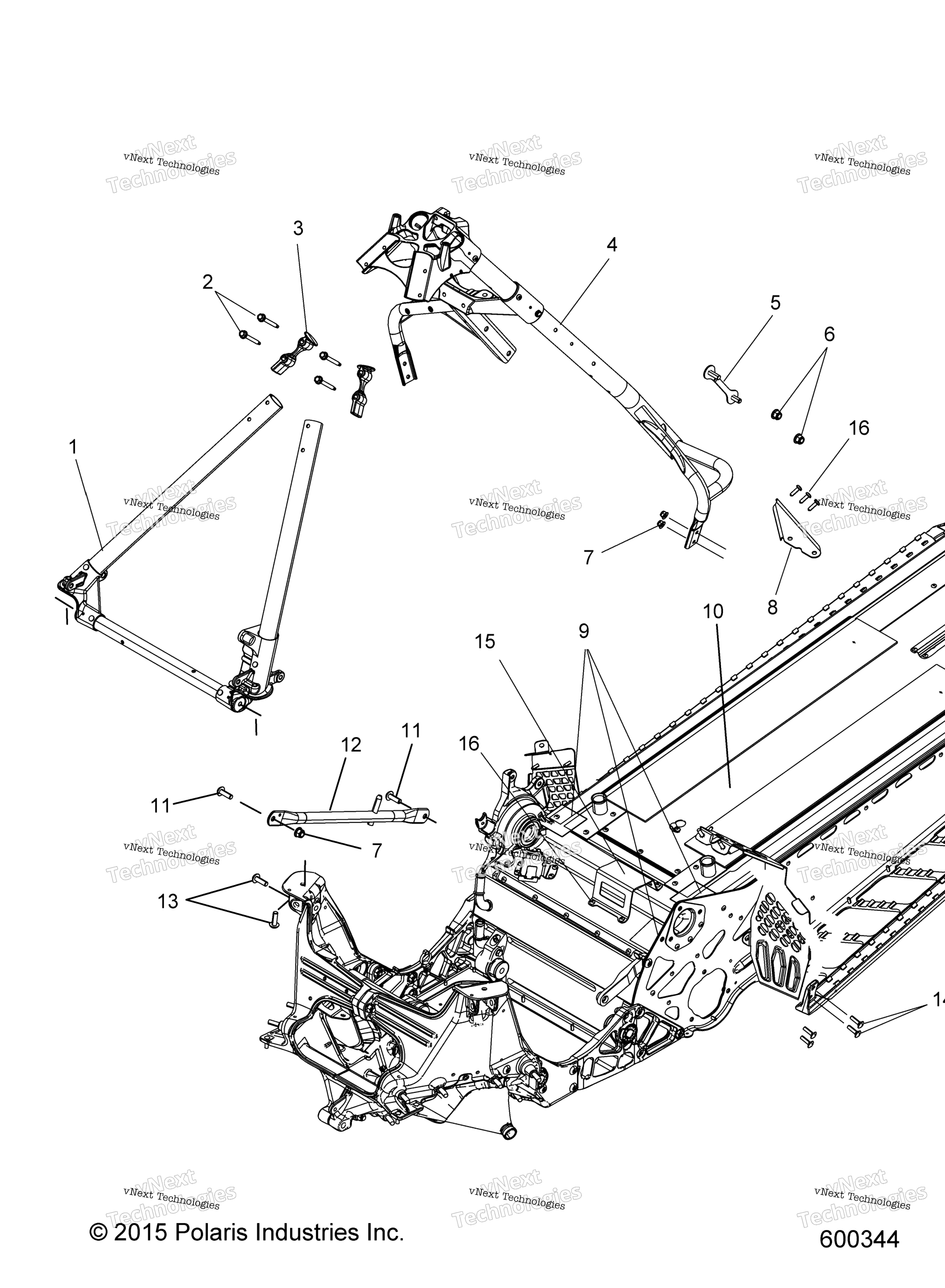 Схема узла Chassis, Chassis Asm. & Over Structure All Options