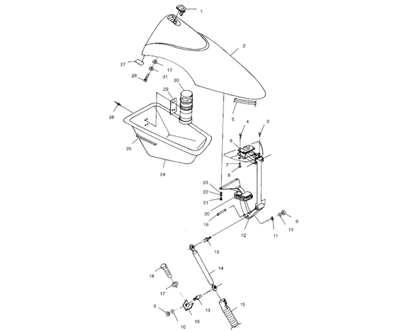 Схема узла Front Storage Compartment (W004673D) Для Polaris Slh