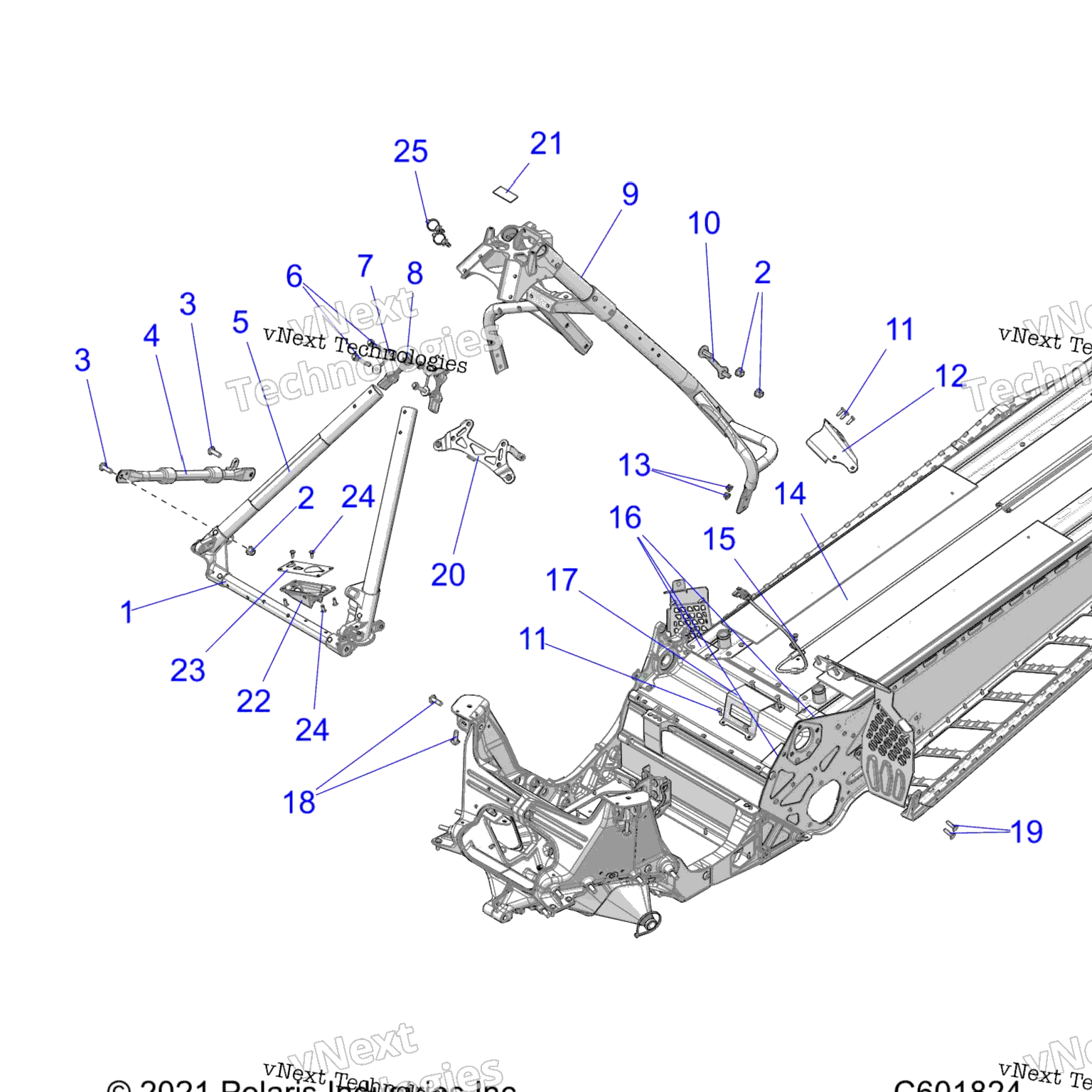 Схема узла Chassis, Chassis Asm. & Over Structure All Options
