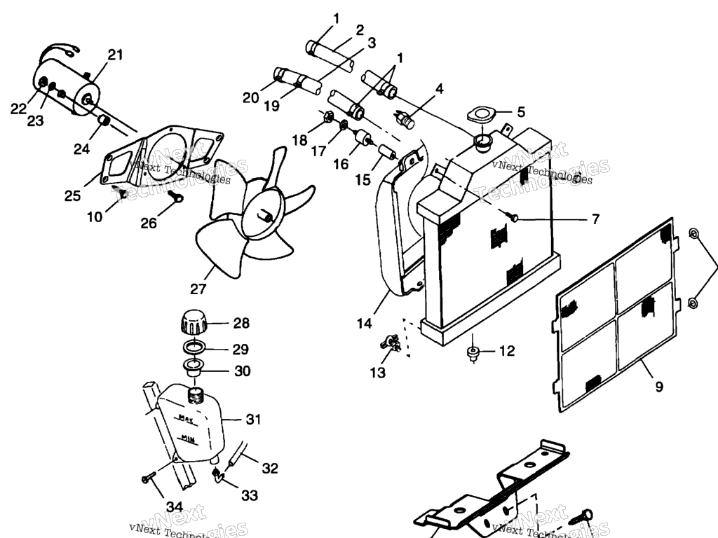 Схема узла Система Охлаждения