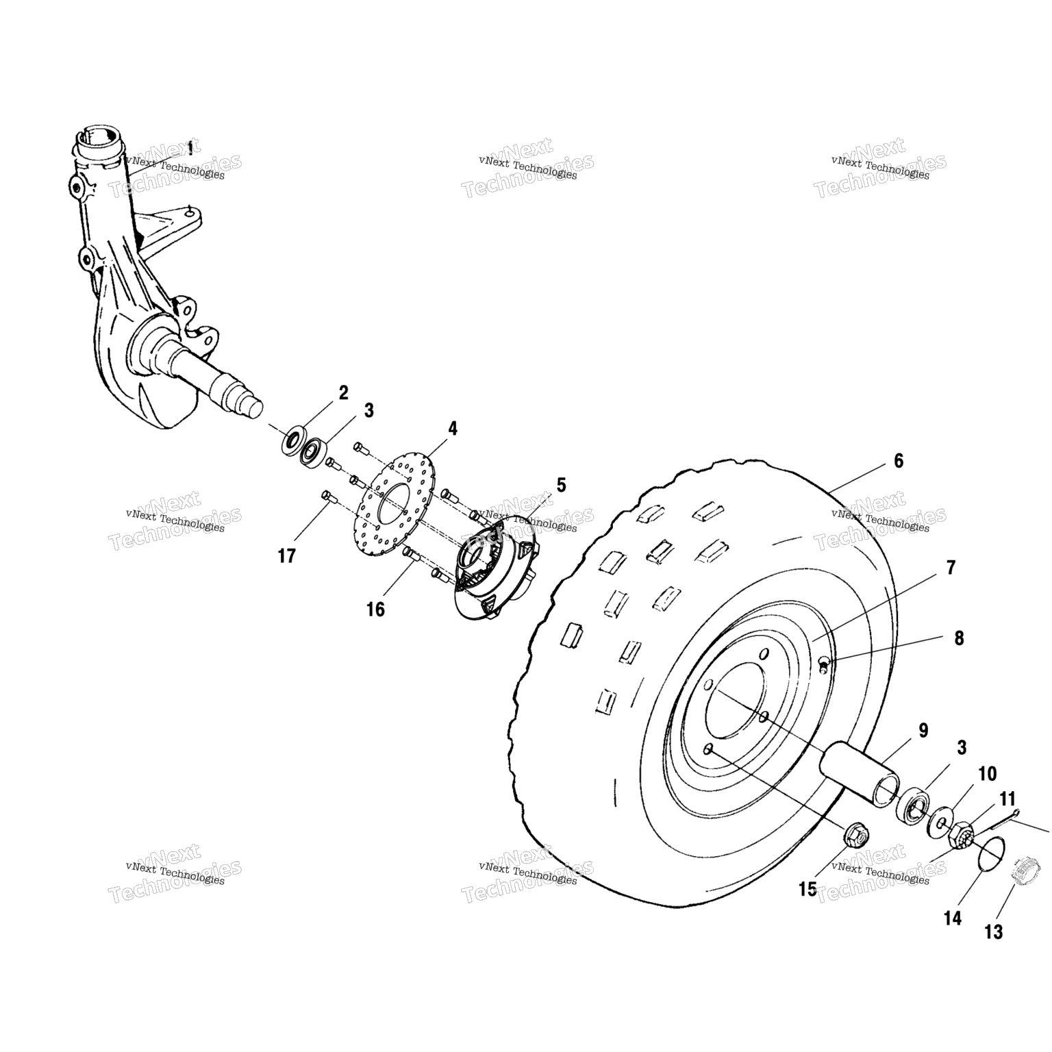Схема узла Переднее Колесо A01Cb32Aa