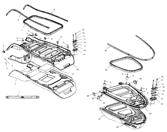 Схема узла Сиденье (W015099D) Для Polaris Genesis