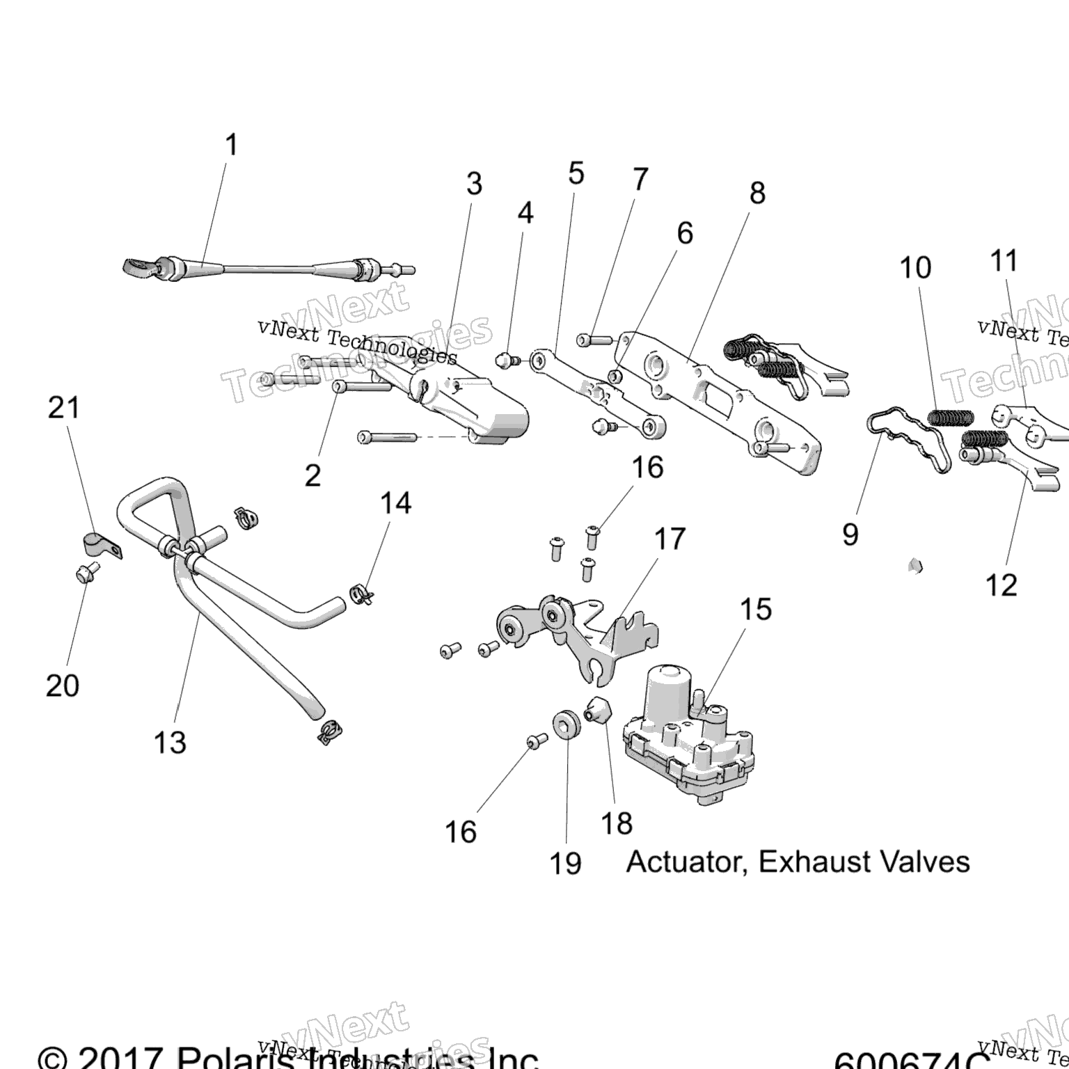 Схема узла Engine, Exhaust Valve Asm. All Options