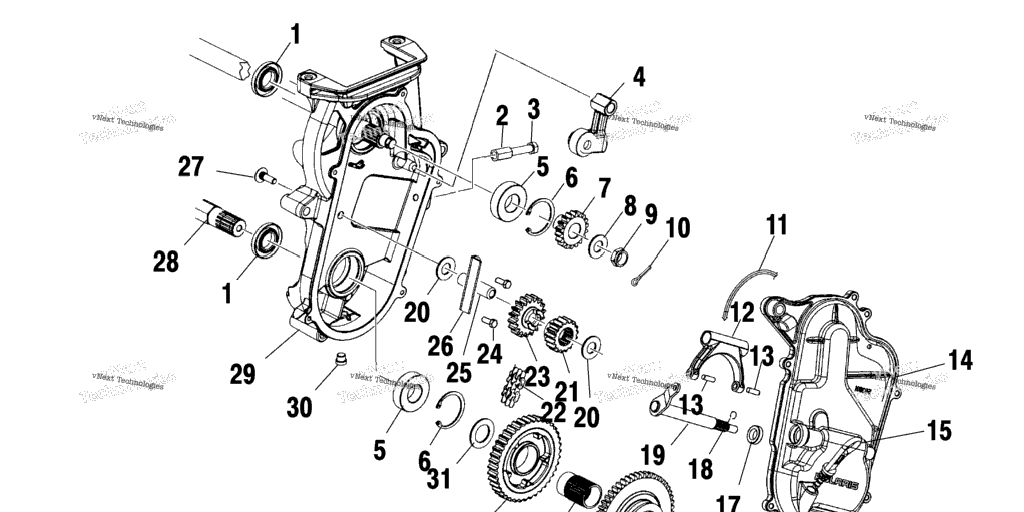 Схема узла Редуктор Цепи
