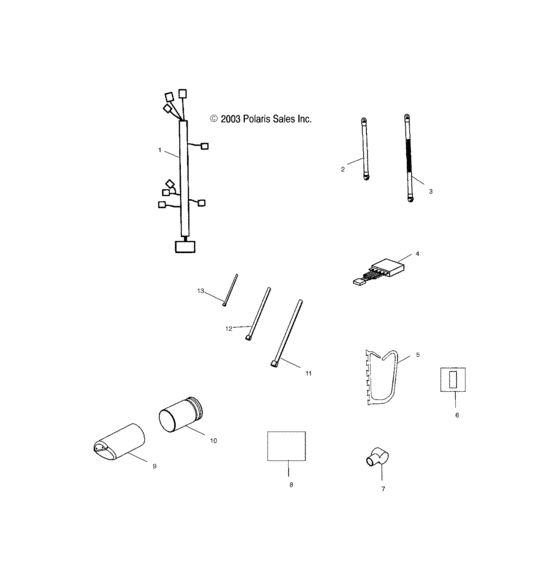 Схема узла Электрооборудование (W045101Ca/W045101Ia) Для Polaris Virage I