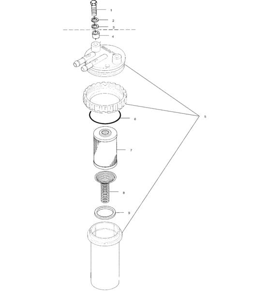 Схема узла Fuel/Water Separator (W025099D/W025099I) Для Polaris Int\'l Genesis