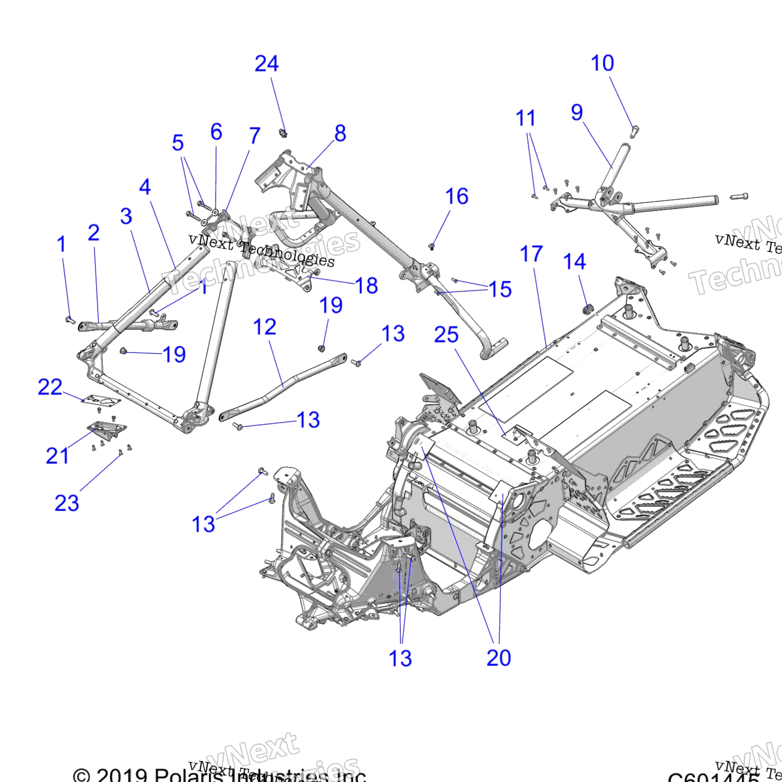 Схема узла Chassis, Chassis Asm. & Over Structure All Options