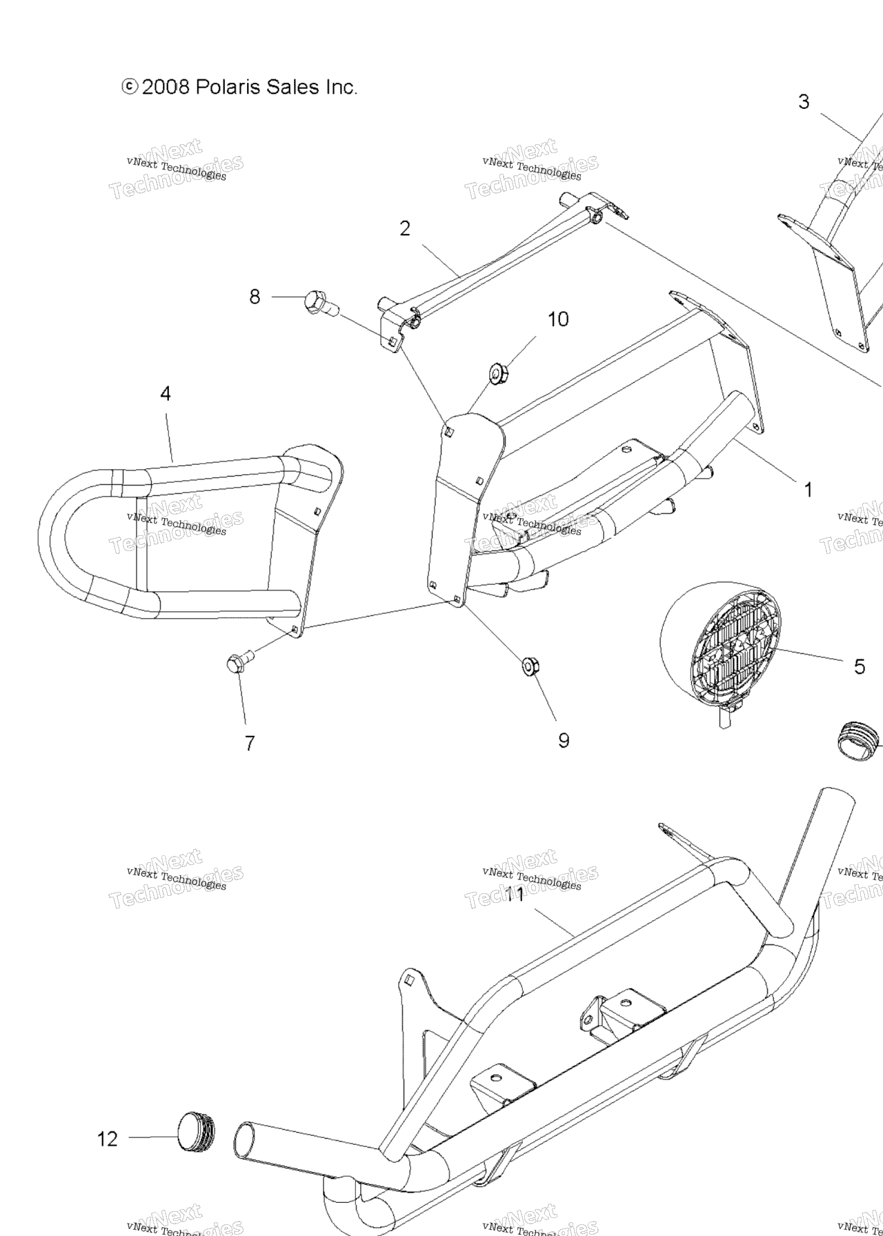 Схема узла Корпуса, Передние Защитные Решетки И Piaa Фонари A09Zx85Ar/8Xag