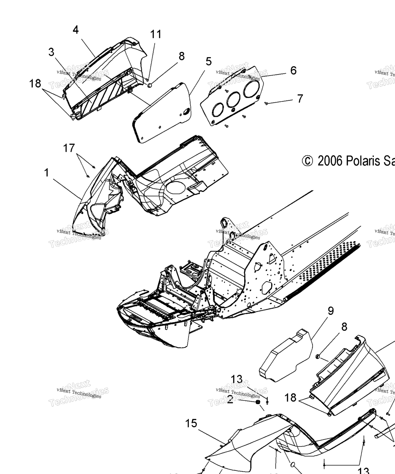 Схема узла Фендеры И Боковые Панели