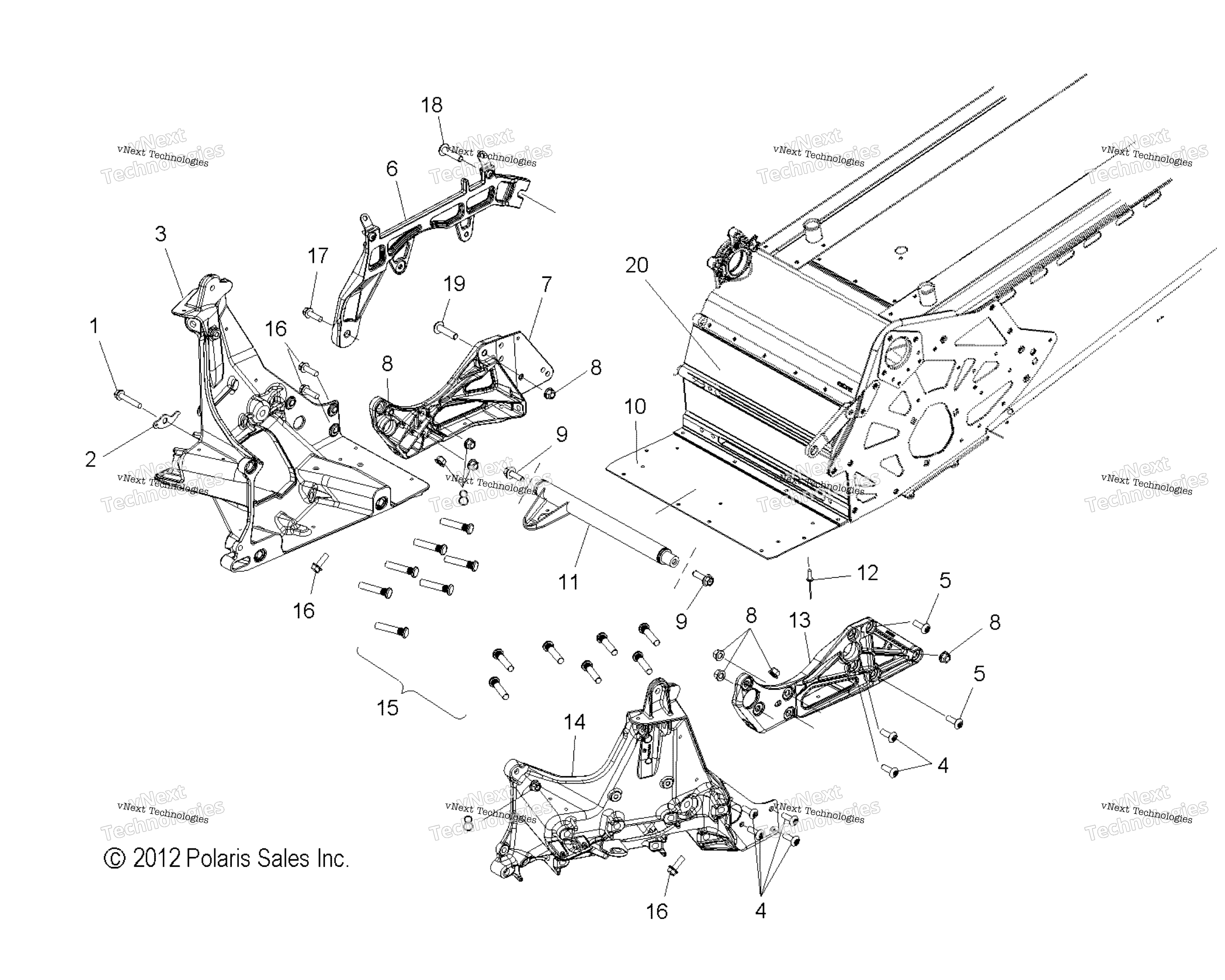 Схема узла Chassis, Bulkhead Asm. All Options