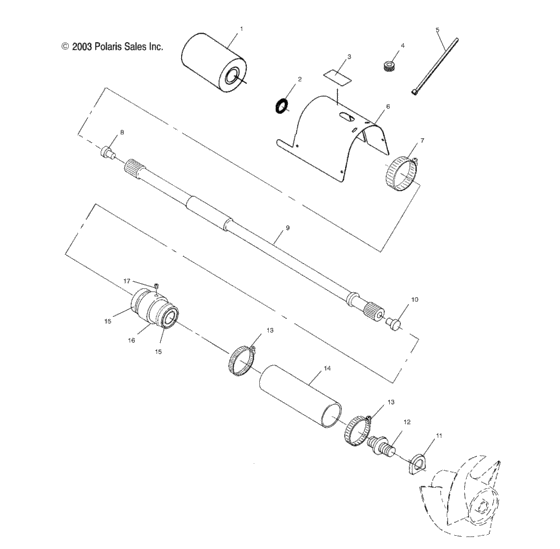 Схема узла Drive System (W045098Ca/Ia) Для Polaris Genesis I