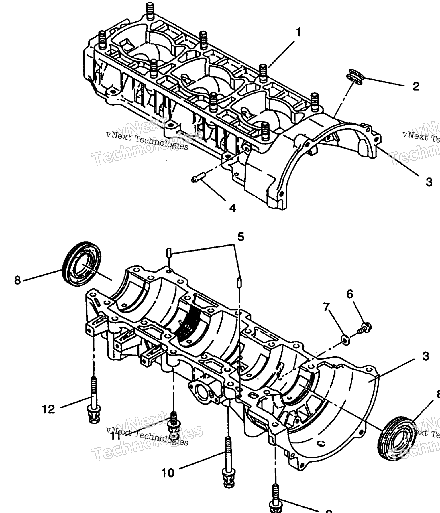 Схема узла Сборка Картеров Xlt E940767, Xlt Sp & Xlt Sks E940567