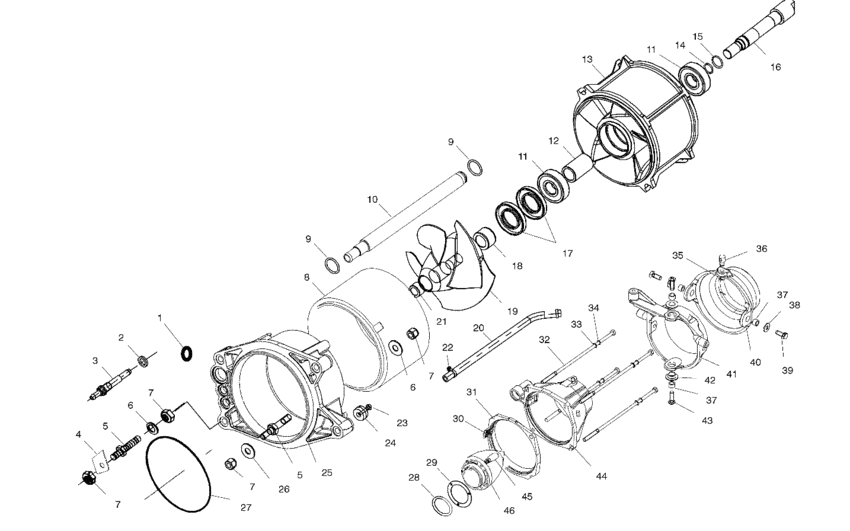 Схема узла Propulsion (W014697D) Для Polaris Int\'l Slh
