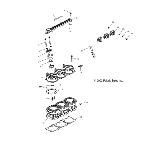 Схема узла Manifold/Ignition (W045098Ca/Ia) Для Polaris Genesis I