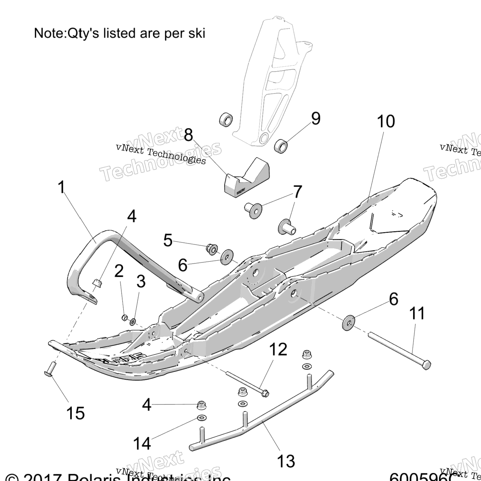Схема узла Steering, Ski Asm., Xc, Adventure S20Fje8/Fjp8