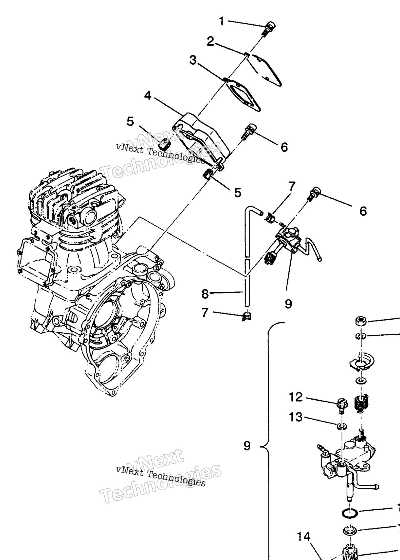 Схема узла Масляный Насос 4X4 350L