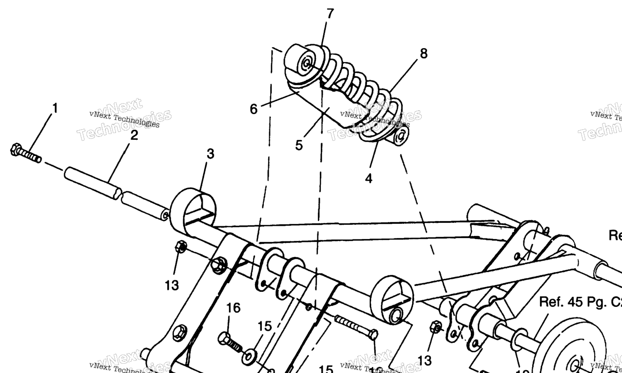 Схема узла Передний Крутящий Рычаг 500 Carb Sks & European 500 Carb Sks E962564