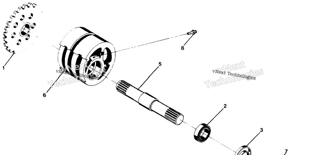 Схема узла Detailsfront Drive Asm. 250 4X4 Front Tightener Assemblypn 1380024
