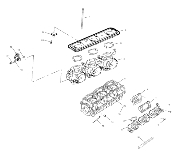 Схема узла Дроссель (W015098D) Для Polaris Genesis I