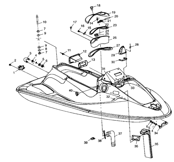 Схема узла --Hull And Body (I984673) Для Polaris Slh