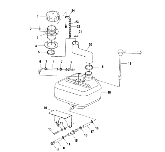 Схема узла Бак Масляный (W014699D) Для Polaris Int\'l Slx