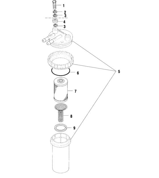 Схема узла Fuel/Water Separator (W025197D/W025197I) Для Polaris Int\'l Virage
