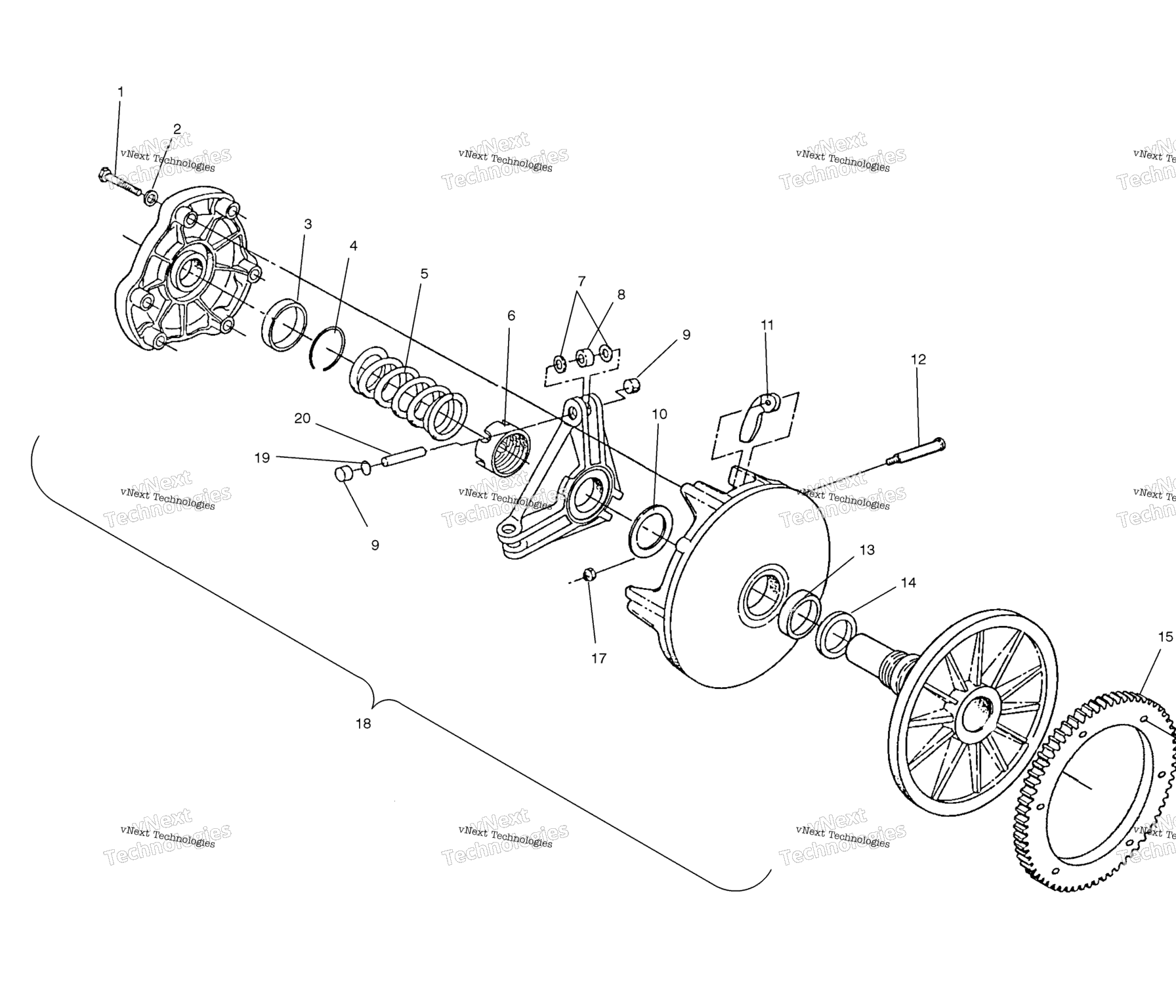Схема узла Приводная Муфта