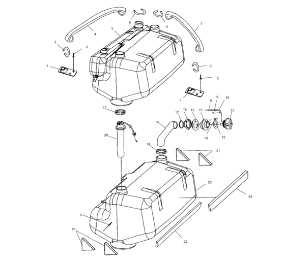 Схема узла Топливный Бак (W005099D) Для Polaris Genesis